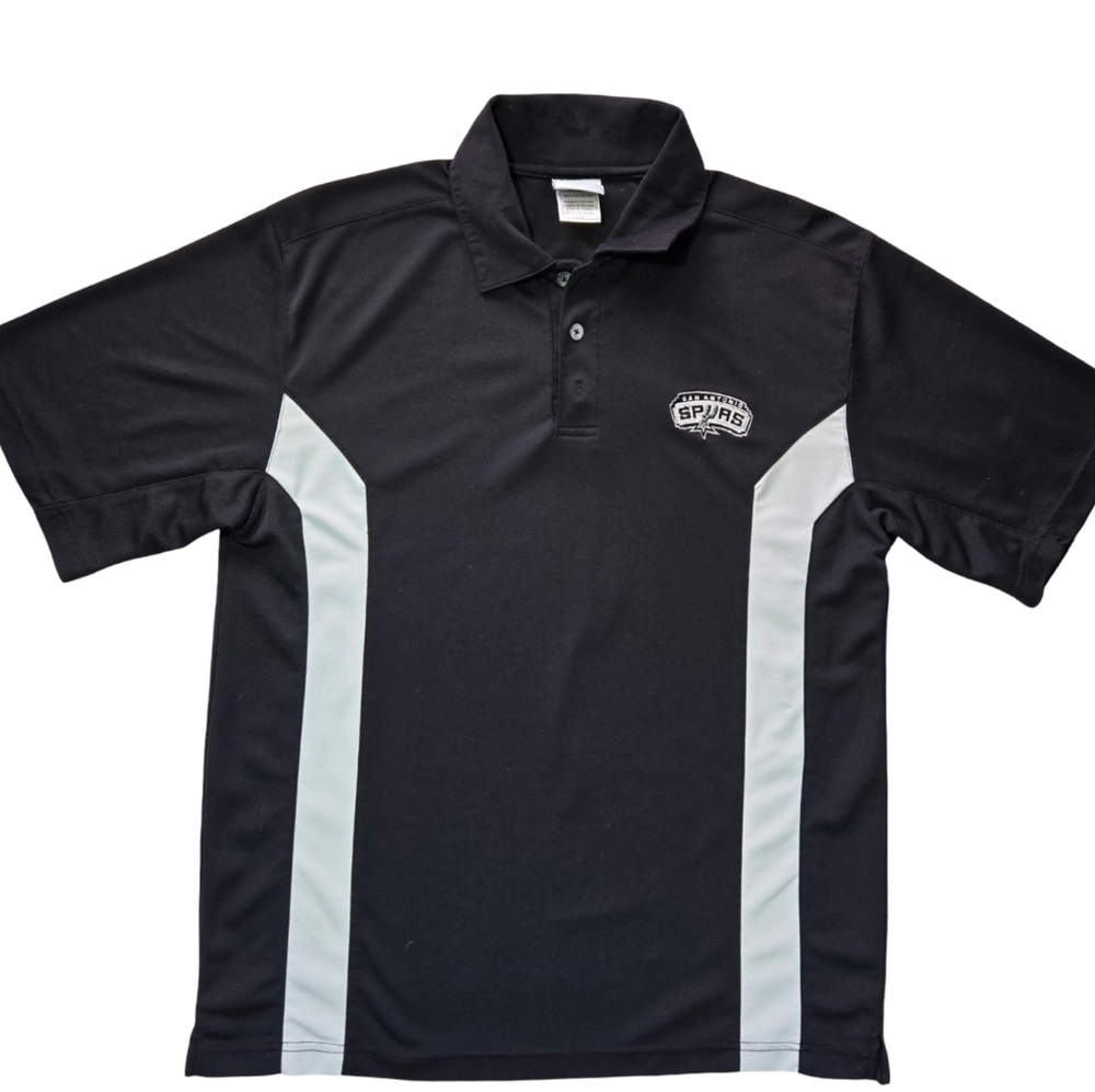 NBA Black and White Polo Shirt Size M